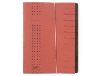 ELBA chic organiser, A4 röd, fack 1-12, kartong (42496 RO) (42496 RO)