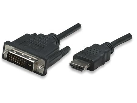 Manhattan 322782, 1 m, HDMI-tyyppi A (vakio), DVI-D, Uros, Uros, Suora