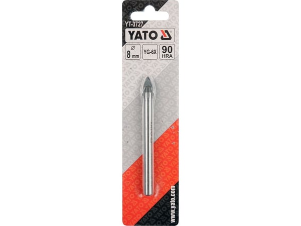 Yato bor for sylindrisk hardmetallplate 8 mm for glass og glaserte fliser (YT-3727)