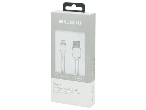 USB-kaapeli Blow USB-A - 1,5 m valkoinen (66-076#)
