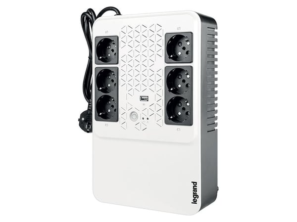 Legrand Keor Multiplug - UPS - AC 230 V - 360 watt - 600 VA - enkeltfase - 7 Ah - utgangskontakter: 6 - Frankrike
