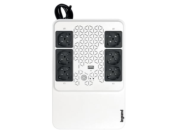 Legrand Keor Multiplug - UPS - AC 230 V - 360 watt - 600 VA - enkeltfase - 7 Ah - utgangskontakter: 6 - Frankrike
