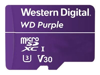 Western Digital Purple, 128 GB, MicroSDXC, 100 MB/s, 60 MB/s, Class 3 (U3), V30