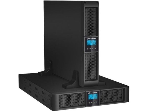 PowerWalker VI 1000RT HID - UPS (rackmonterbar/ekstern) - AC 220/230/240 V - 900 watt - 1000 VA - 7 Ah - RS-232, USB - utgangskontakter: 8 - 2U - 1...
