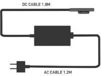 CoreParts - Strømadapter - 30 watt - for Microsoft Surface Book, Laptop, Laptop 2, Laptop 3, Pro 3, Pro 4, Pro 5, Pro 6, Pro 7, Pro 7+, Pro 8, Pro ...