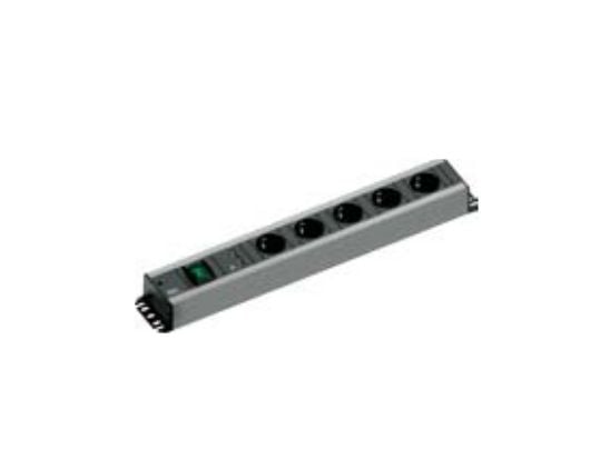 Bachmann 300.030, 2 m, Ruostumaton teräs, 5 AC-pistorasia(a), 74 mm, 445 mm, 45 mm
