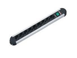 Bachmann PRIMO, 1,75 m, Musta, Harmaa, 9 AC-pistorasia(a), 3680 W, 16 A, 71 mm