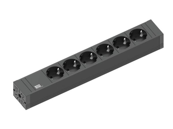 Bachmann 420.0018, 2 m, Sisätila, Musta, Muovi, 6 AC-pistorasia(a), 53 mm