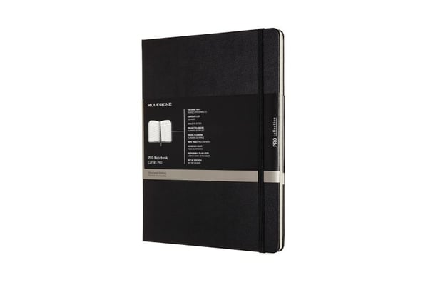 Muistikirja MOLESKINE Pro hard ruled XL musta15x250x190mm 0,505kg (1kpl)