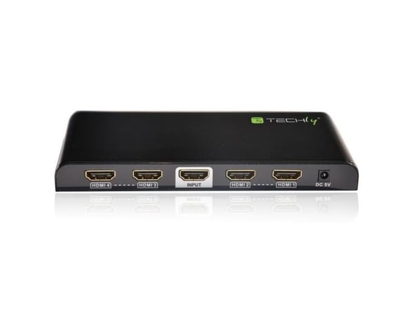 Techly IDATA HDMI2-4K4, HDMI, 4x HDMI, 3840 x 2160 pixlar, Svart, 4K Ultra HD, 30 m