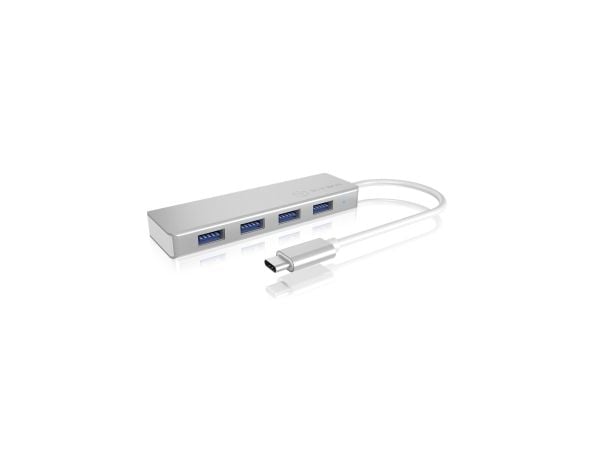 ICY BOX IB-HUB1425-C3 - Hub - 4 x SuperSpeed USB 3.0 - stasjonær