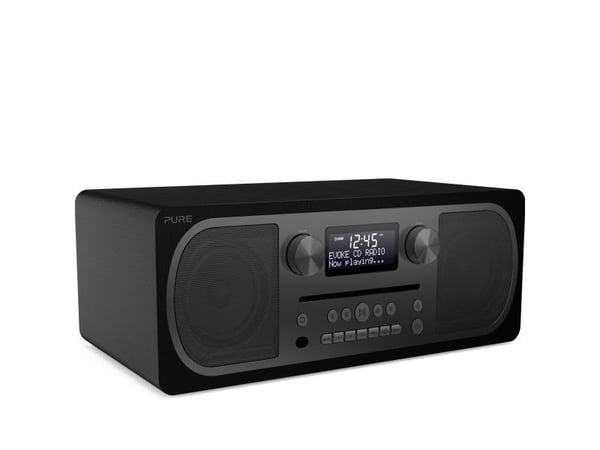 Pure Evoke C-D6, Digitalt, DAB, DAB+, FM, Spiller, CD, CD-R, CD-RW, Front, 20 W