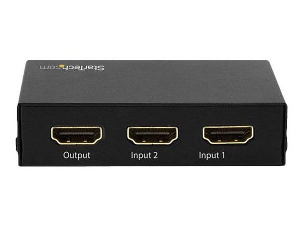 StarTech.com VS221HD20, HDMI, Musta, 60 Hz, 1280 x 720 (HD 720), 1920 x 1080 (HD 1080), 1920 x 1200 (WUXGA), 2560 x 1600 (WQXGA), 3840 x 2160, Teho...