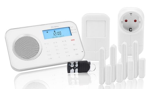OLYMPIA ProHome 8762 - Hjemmesikkerhetssystem - trådløs - Mobiltelefon - 802.11b/g - 2.4 Ghz, 868.5 MHz - hvit