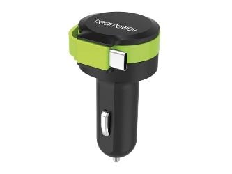 RealPower 257636, Auto, Tupakansytytin, 5 V, 0,58 m, Musta, Vihreä