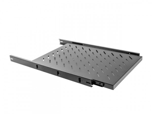 Lanberg - Rack-hylle - RAL 9004, svart - 1U - 19"