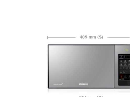 Samsung GE83X, Benkeplate, Grill mikrobølge, 23 l, 800 W, Innebygd skjerm, LED