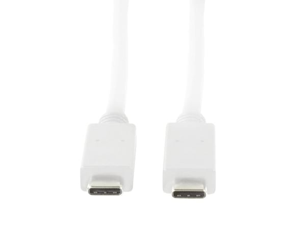 LogiLink - USB-kaapeli - USB-C (uros) - USB-C (uros) - USB 3.1 Gen 2 - 3 A - 1 m - valkoinen