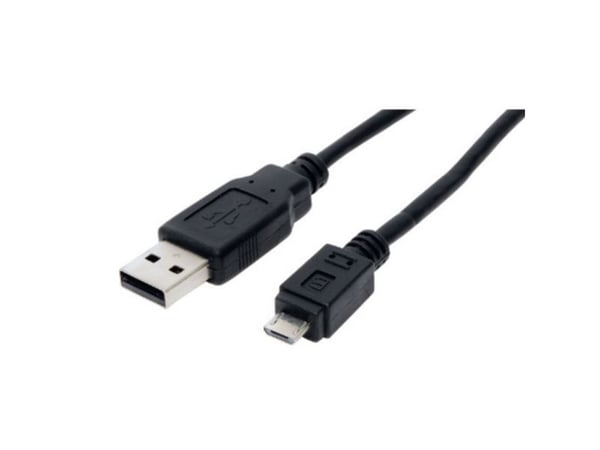 S/CONN 14-11025, 1 m, USB A, Micro-USB B, USB 2.0, 0,48 Gbit/s, Sort