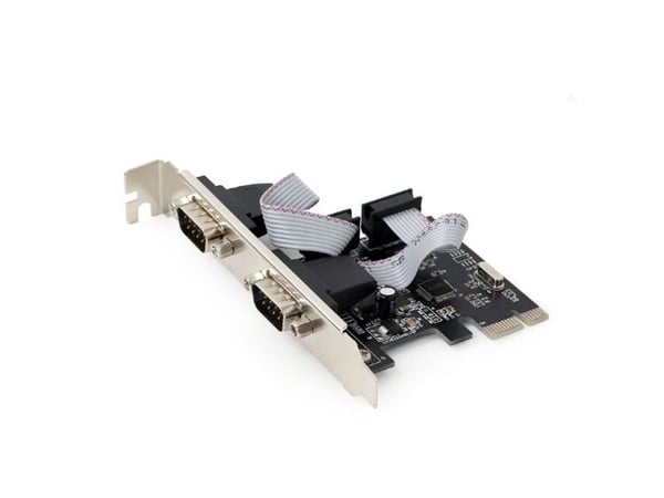 Gembird SPC-22, PCIe, Sarja, Matala profiili, PCIe 1.1, RS-232, Musta