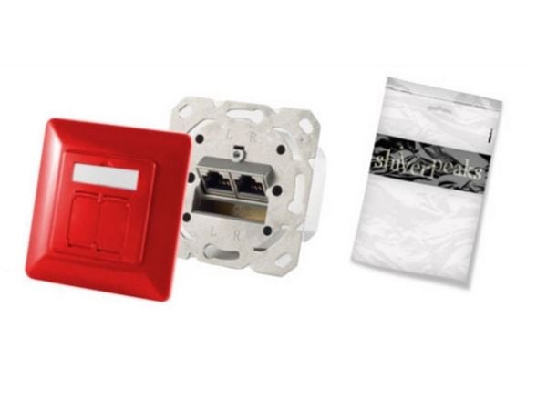 shiverpeaks BS74280-R, 2 x RJ-45, 6a, Punainen, 1 kpl