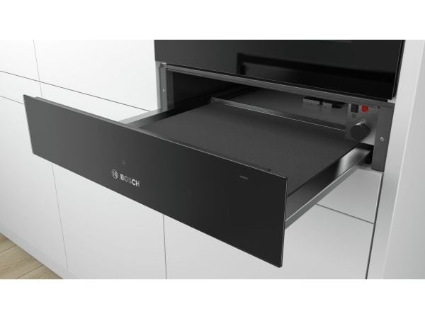 Bosch Serie | 6 BIC510NB0 - Oppvarmingsskuff - innebygd - fordypning - bredde: 56 cm - dybde: 55 cm - høyde: 14 cm - vulkansvart