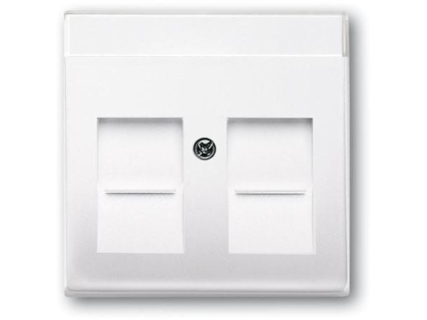 ABB-basic55 Datapistorasian kansi, matta valkoinen, 1 moduuli