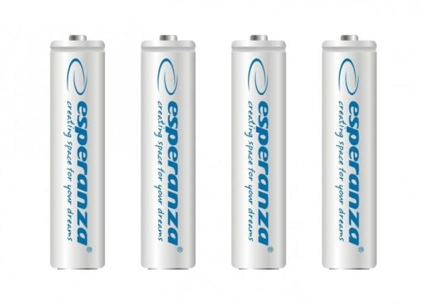 Esperanza - Akku 4 x AAA - NiMH - 1000 mAh - valkoinen