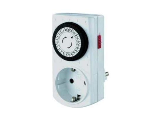 Bachmann Mini Time switch mechanical - Automatisk strömbrytare - AC 230 V - 3680 Watt - vit