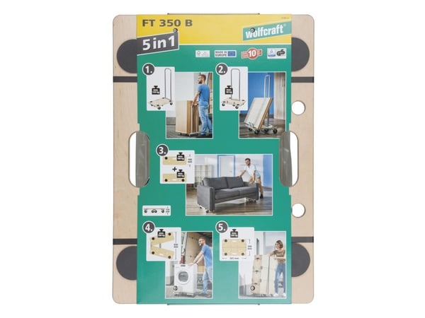 wolfcraft GmbH 1 FT 350 B, Tre, 4 hjul, 565 mm, 390 mm, 960 mm, 6,48 kg