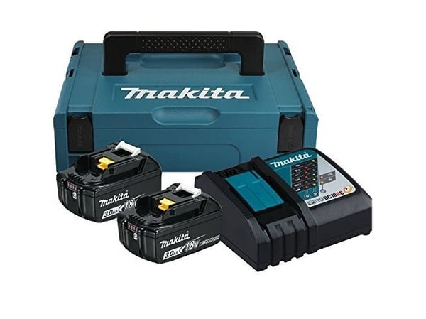 Makita DC18RC - Batterilader + batteri 2 x - Li-Ion - 3 Ah - 54 Wh - 1 x batterier lader