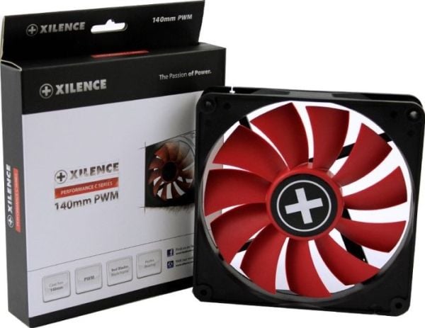 Xilence Performance C Series XPF140.R.PWM - Kabinettvifte - 140 mm - svart, rød