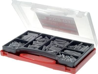 Fischer UX/SX, Skrue- og veggpluggsett, Betong, Plastikk, Grå, 290 stykker, Boks