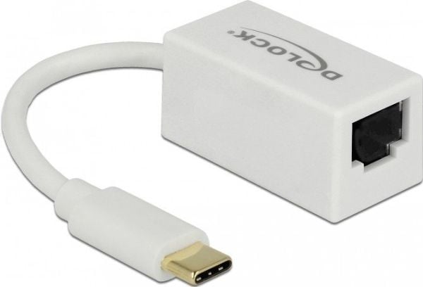 Delock - Nettverksadapter - USB 3.1 Gen 1 - Gigabit Ethernet x 1 - hvit