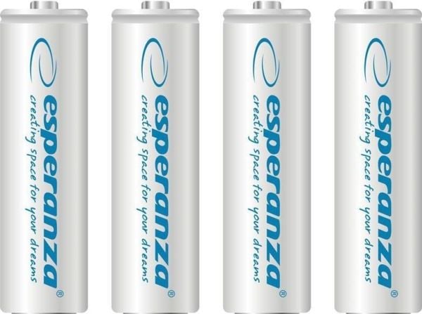 Esperanza - Batteri 4 x AA-typ - NiMH - 2000 mAh - vit