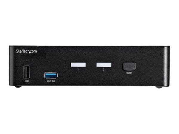 Startech 2 Port DisplayPort KVM Switch, 4K 60Hz, Single Display, Dual Port UHD DP 1.2 USB KVM Switch with Integrated USB 3.0 Hub and Audio, Dell, H...