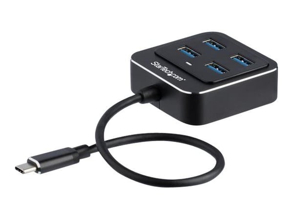 StarTech.com USB C-hubb med 4 portar - USB-C till 4x USB-A-portar - SuperSpeed 10 Gbps USB 3.1/3.2 Gen 2 Type-C-hubb - USB-bussdriven - Bärbar/komp...