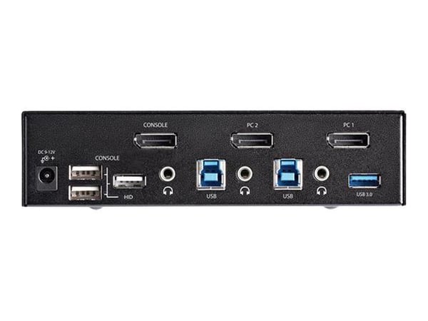 Startech 2 Port DisplayPort KVM Switch, 4K 60Hz, Single Display, Dual Port UHD DP 1.2 USB KVM Switch with Integrated USB 3.0 Hub and Audio, Dell, H...