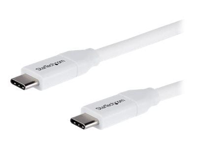 StarTech.com USB C - USB C -kaapeli - 6 ft / 2m - 5A PD - M/M - Valkoinen - USB 2.0 - USB-IF Certified - USB Type C -kaapeli - USB C -latauskaapeli...
