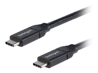 StarTech USB C to USB C Cable - 1.5 ft / 0.5m - 5A PD - White - USB 2.0 - USB-IF Certified - USB Type C Cable - USB C Charging Cable (USB2C5C50CM) ...