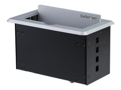 Startech Conference Table Connectivity Pop up Box with AV and Data Ports - HDMI, VGA, DisplayPort to 4K HDMI Output (BOX4HDECP2) - Monteringsplate ...