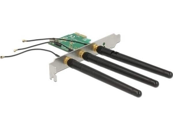 Delock PCI Express Card > 1 x internal M.2 Key A Slot with 3 external Antennas - Internbussutvider