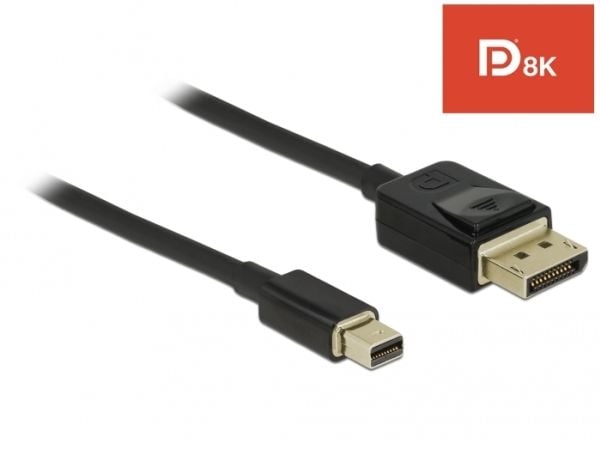 DeLOCK - DisplayPort-kaapeli - DisplayPort (M) - Mini DisplayPort (M) - 2 m - Musta - 8K-tuki