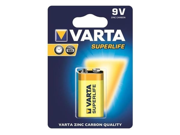 Varta Superlife 2022 - Batteri 6LR61 - Karbonsink