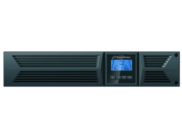 PowerWalker VI 1000RT HID - UPS (rackmonterbar/extern) - AC 220/230/240 V - 900 Watt - 1000 VA - 7 Ah - RS-232, USB - utgångskontakter: 8 - 2U - 19...