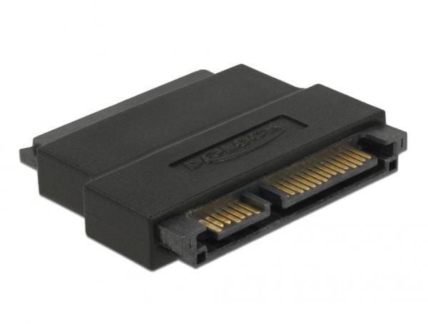 Delock - SATA-adapter - Serial ATA 150/300/600 - SATA-kombo (P) til SATA-kombo (R) låst - svart