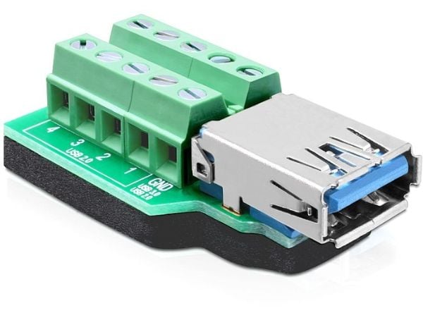 Delock - USB-adapter - 10-pins terminalblokk (hunn) til USB-type A (hunn) - USB 3.0