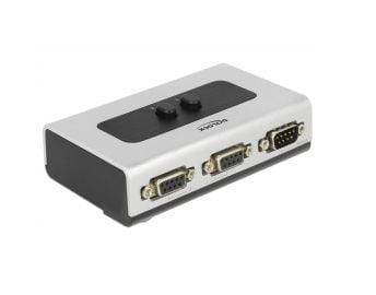Delock - Switch - 3 x seriell - stasjonær, veggmonterbar