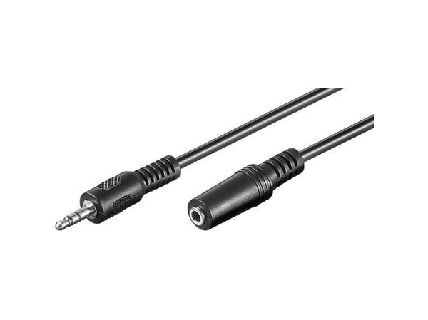 Goobay 50431, 3.5mm, Hankjønn, 3.5mm, Hunkjønn, 2 m, Sort
