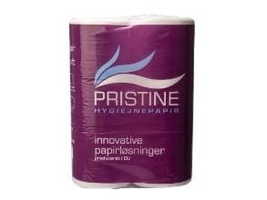Toiletpapir Pristine Extra Soft 2-lag Ø11xB9.8cmxL48m Perforeret Nyfiber Hvid,10 pk x 6 rl/krt